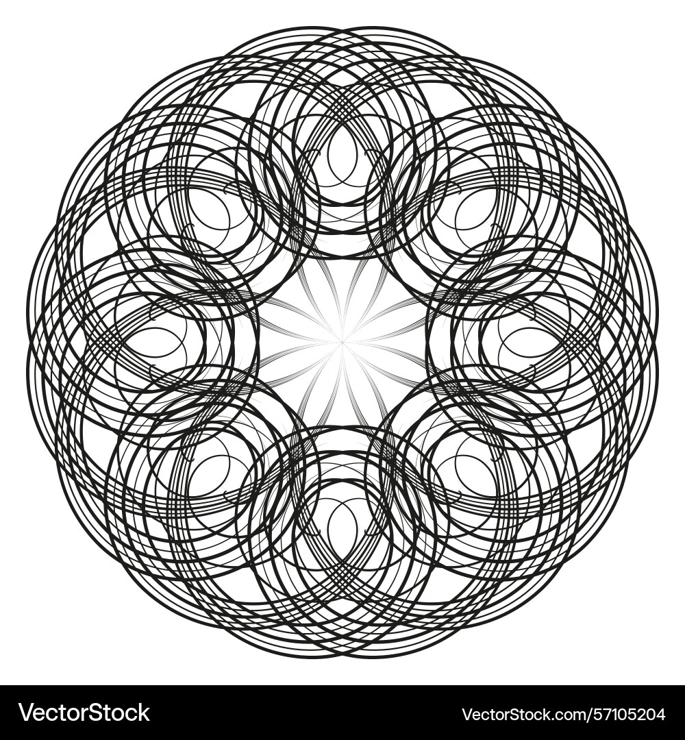 Circular web icon abstract geometric line Circular web icon abstract geometric line vector image