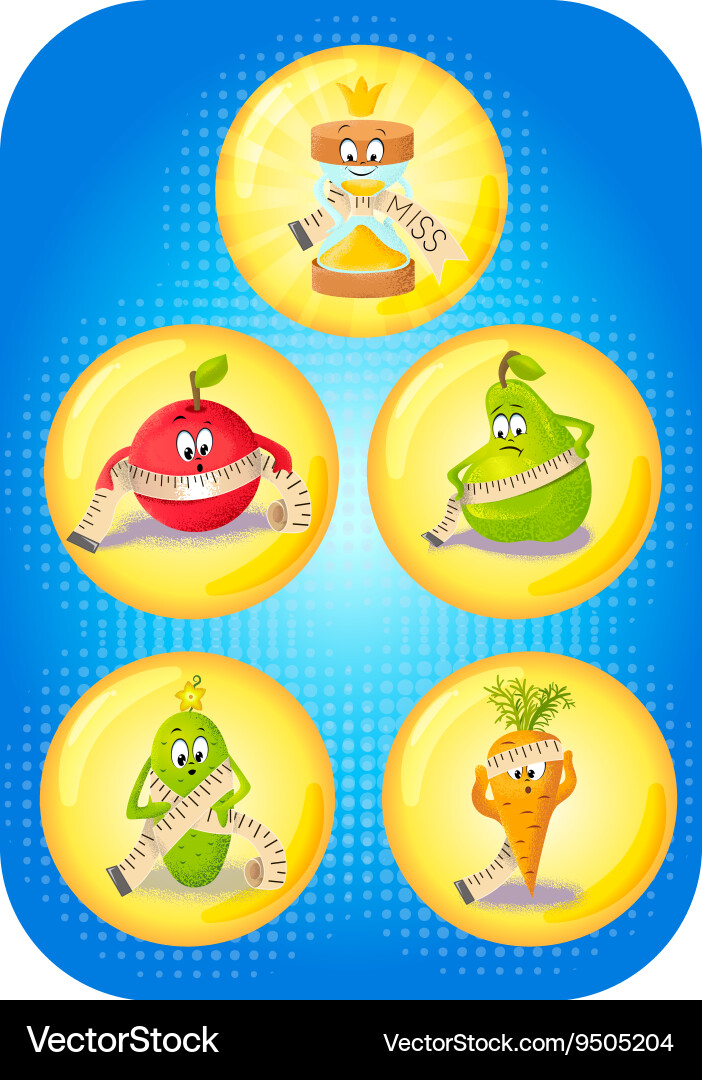Concept with overweight problems Vector Image