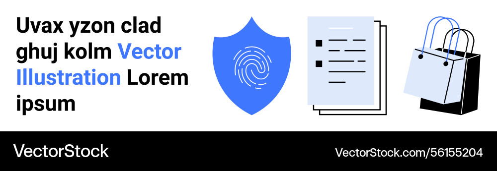 Digital security shield with fingerprint Digital security shield with fingerprint vector image