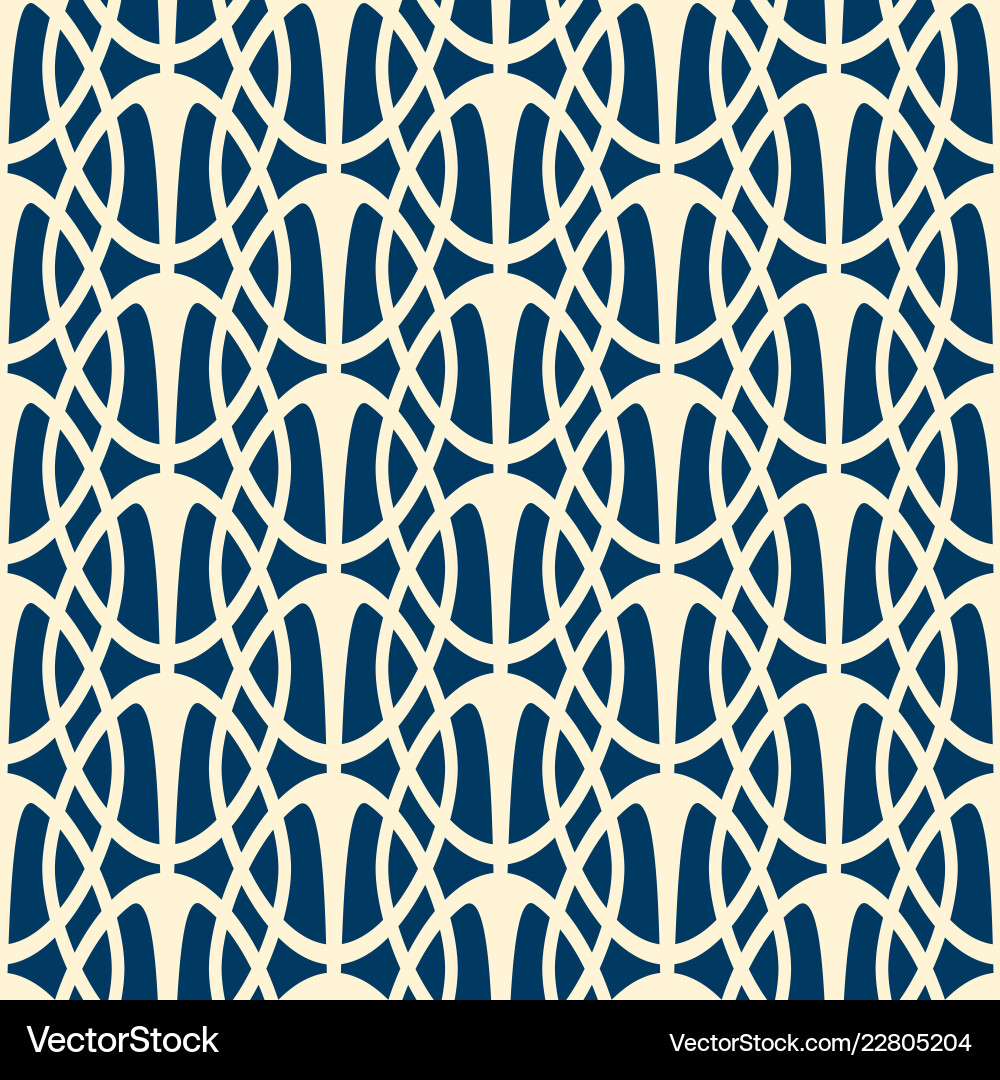 Geometrical grid with intersecting ellipses vector image