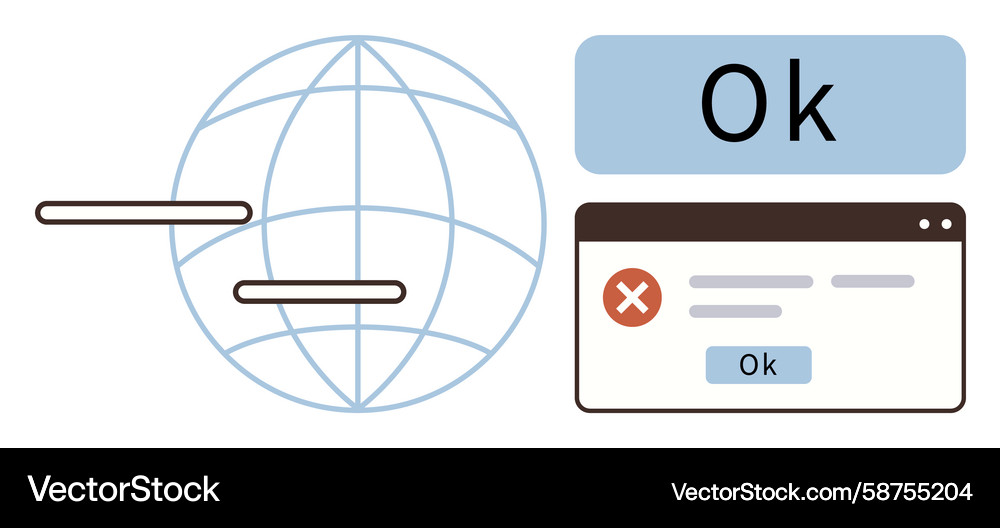 Global Error Notification Vector Image