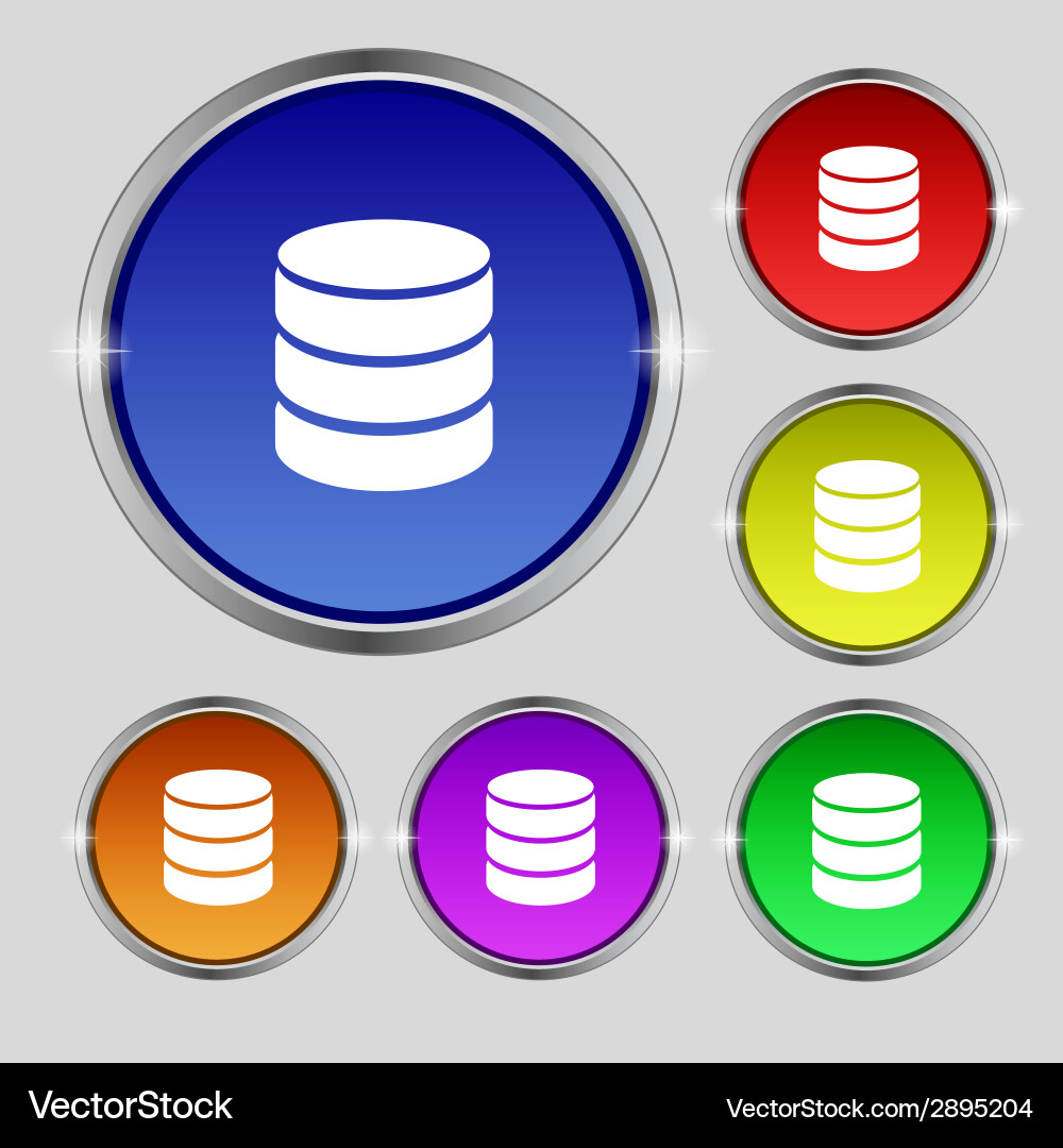 Hard disk and database sign icon flash drive stick Vector Image