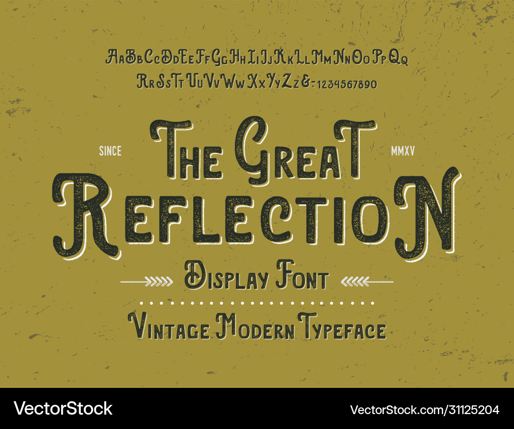 Original textured font with shadow text effect Original textured font with shadow text effect vector image