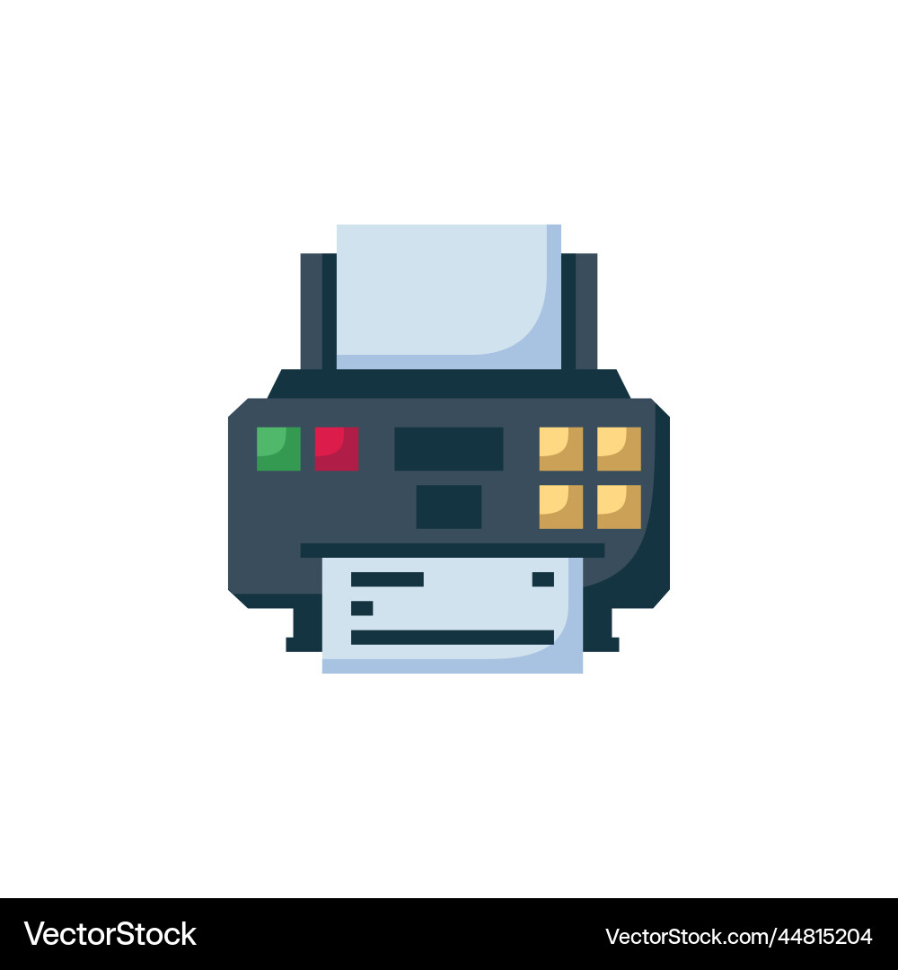 Printer icon computer component flat style Printer icon computer component flat style vector image