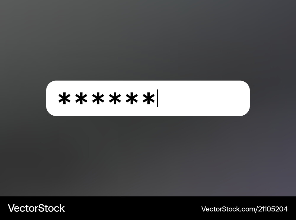 Secure Login Sequence vector image