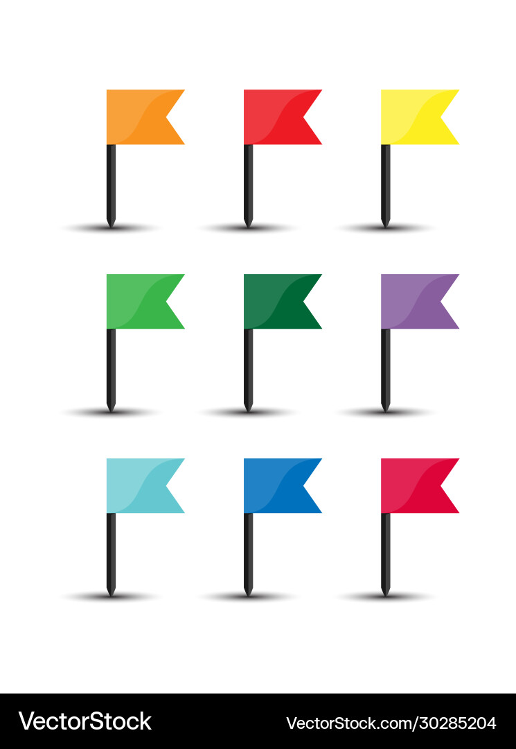 Set map pointer flags stock for sites Set map pointer flags stock for sites vector image