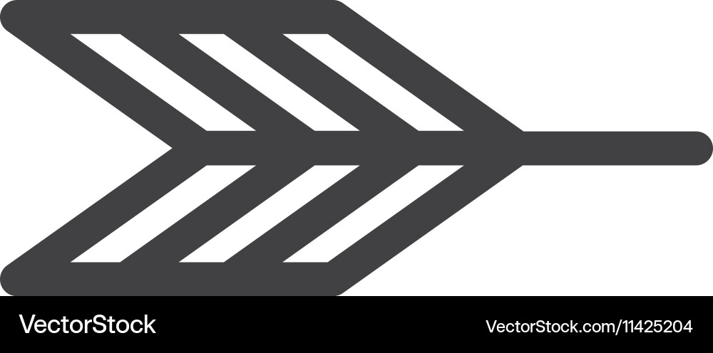 Silhouette with part back arrow Vector Image