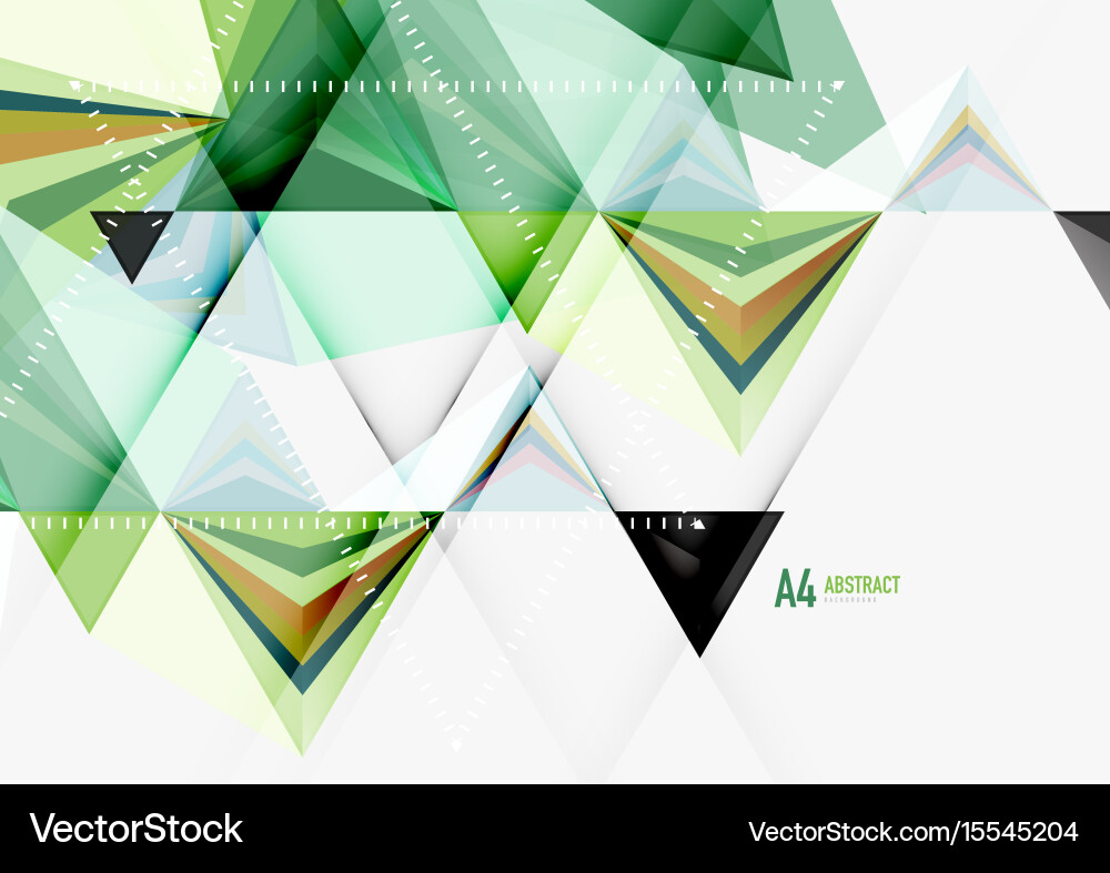Triangular low poly a4 size geometric vector image