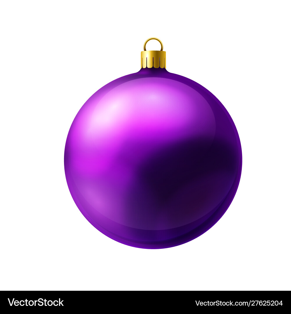 Violett Weihnachtskugel aus Frostglas Violett Weihnachtskugel aus Frostglas vektorbild