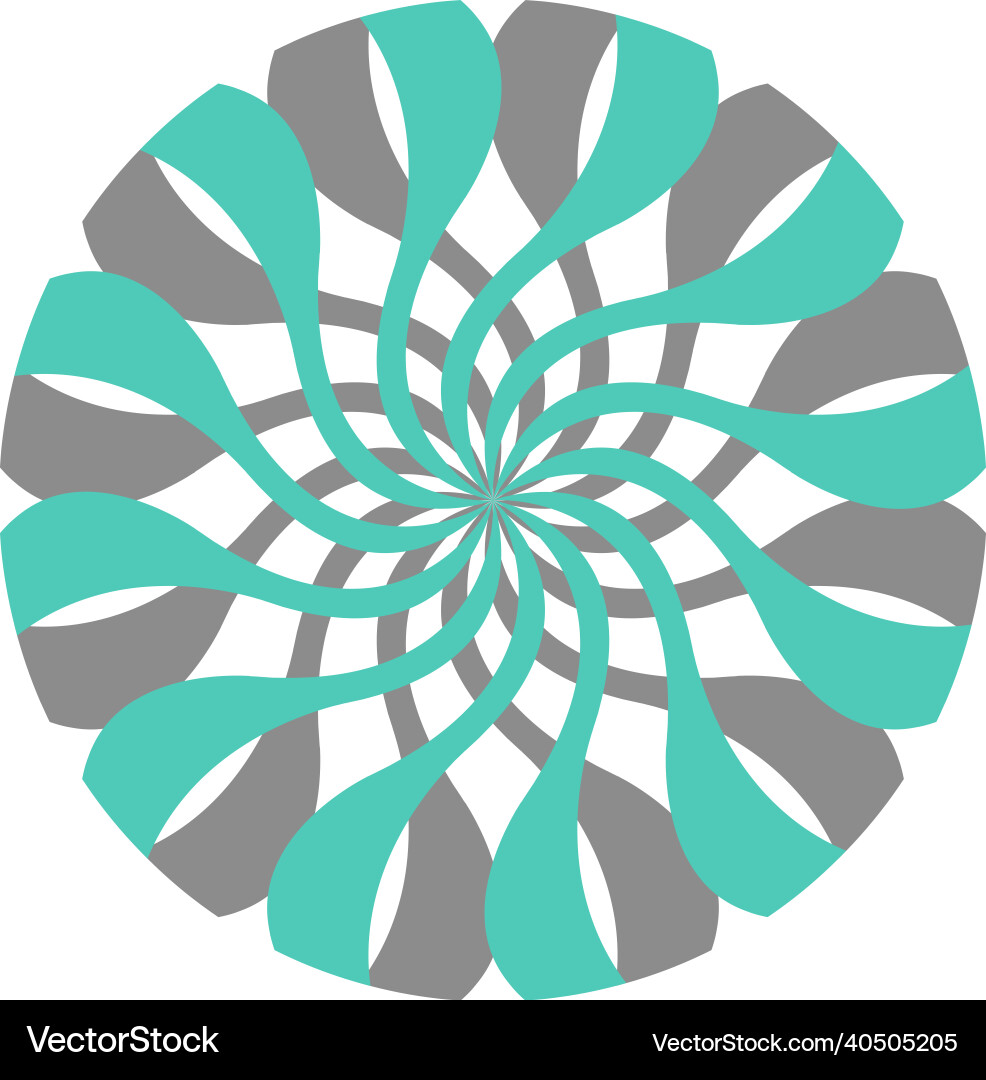 Circular twisted pattern logo round interweaving Circular twisted pattern logo round interweaving vector image