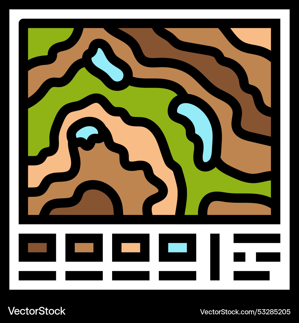 Geologic mapping mining color icon Geologic mapping mining color icon vector image