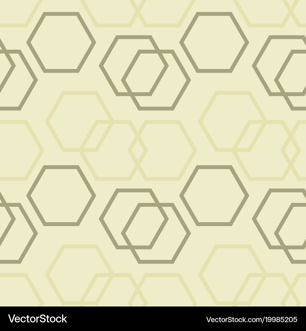 Geometric hexagon uneven seamless pattern vector image
