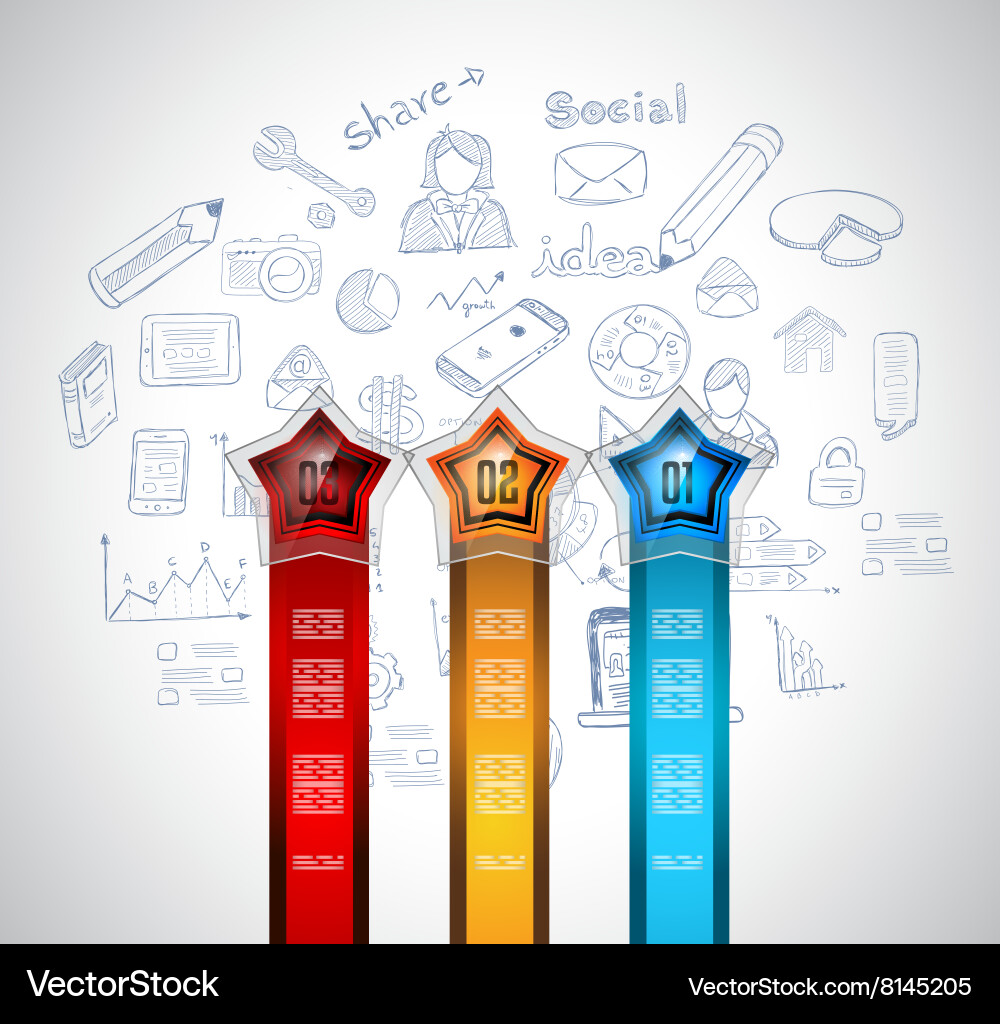 Infographics complex layout with option buttons vector image