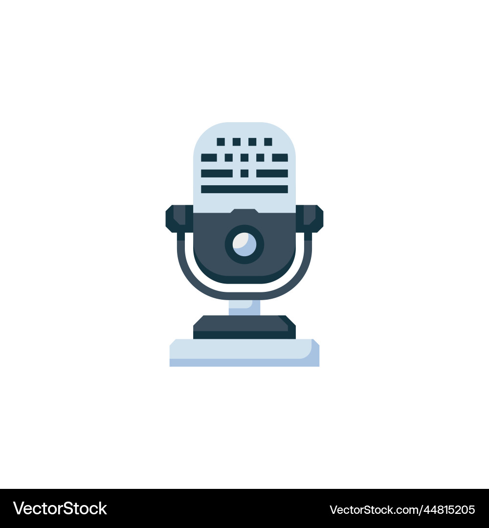 Microphone icon computer component flat Microphone icon computer component flat Vector Image