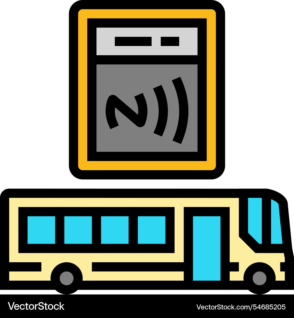 Phone tapping object nfc technology color icon Vector Image
