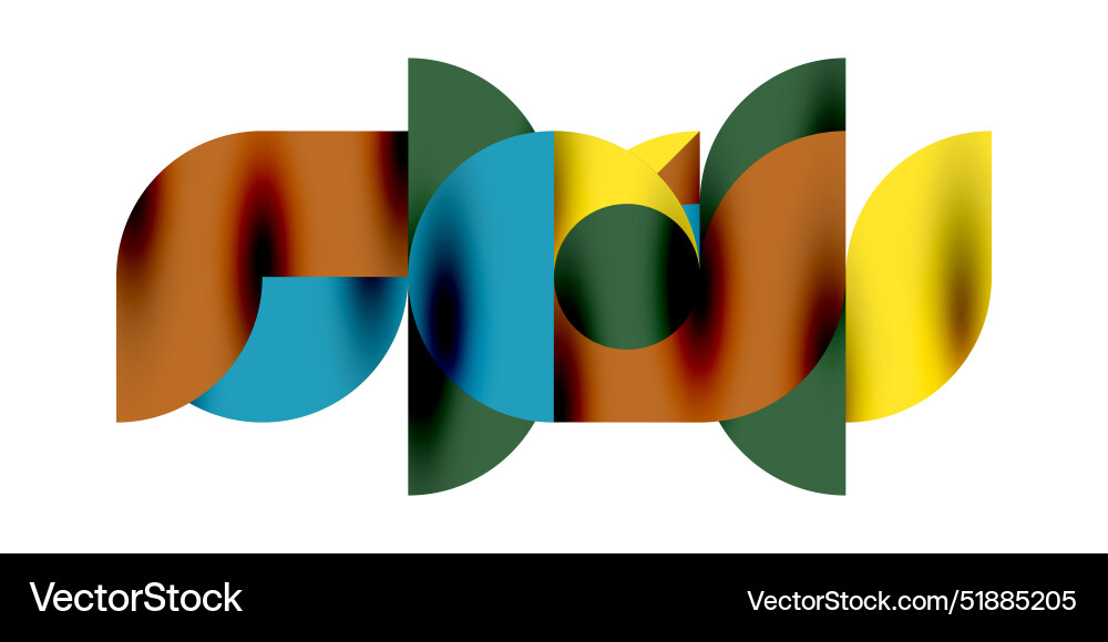 Shadow effect shiny circles and round triangles vector image