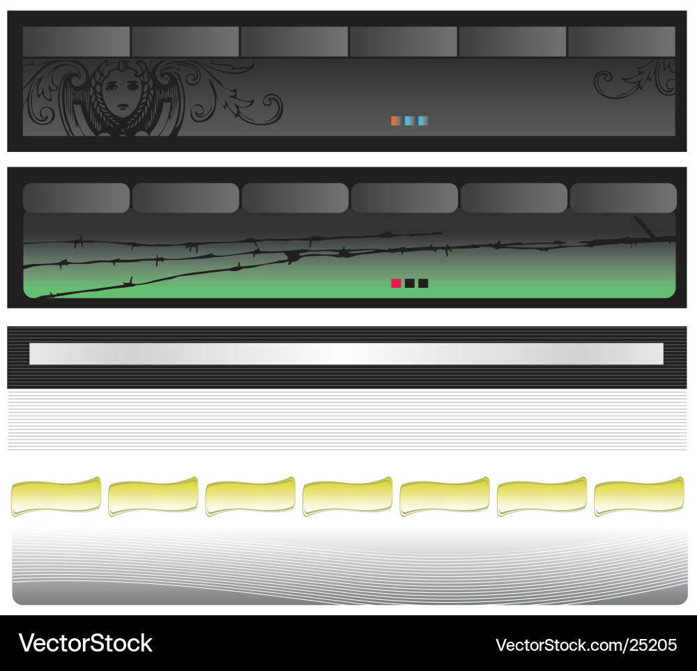 Web navigation templates vector image