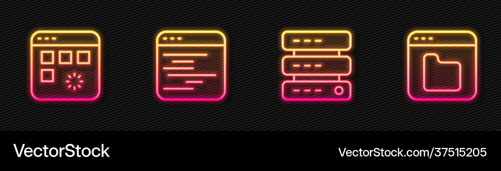 Zeilenserver-Daten-Webhosting laden Vektorbild