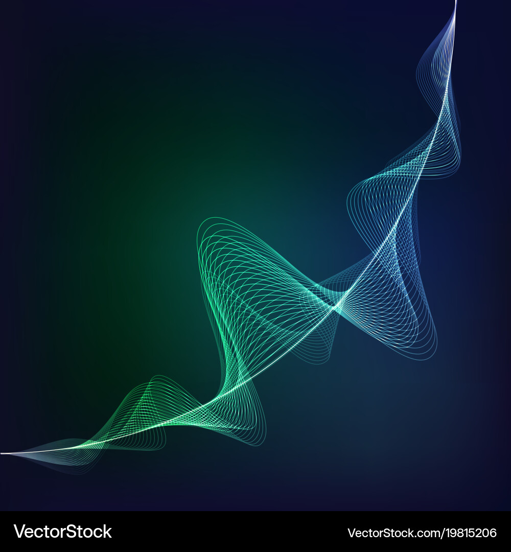 Abstract Sound Wave Pattern Vector Image