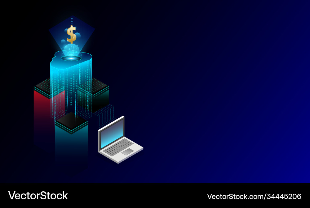 Artificial Intelligence Data Network vector image