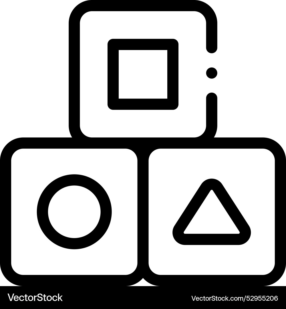 Cubes icon thin linear style design isolated vector image
