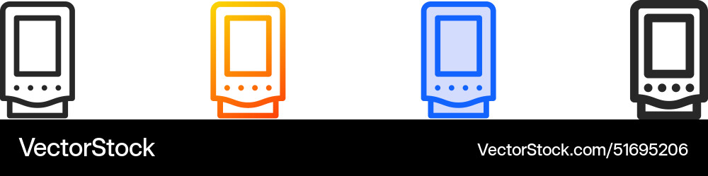 Digital assistant iconthin linear gradient blue Digital assistant iconthin linear gradient blue vector image