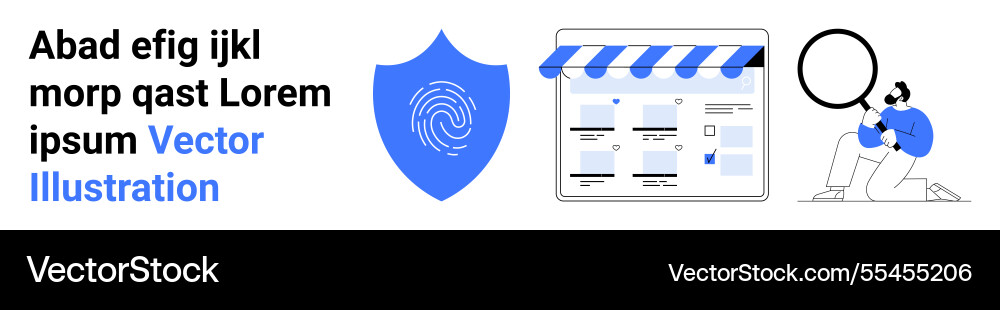 Digital security shield with website analysis Digital security shield with website analysis Vector Image