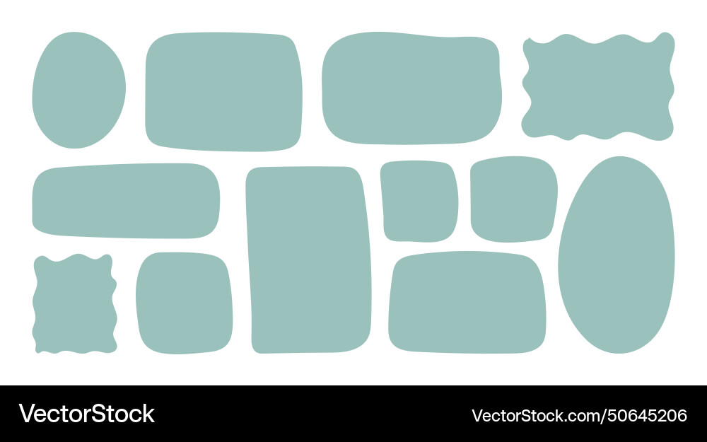 Doodle blue textbox set empty text box circles Doodle blue textbox set empty text box circles vector image