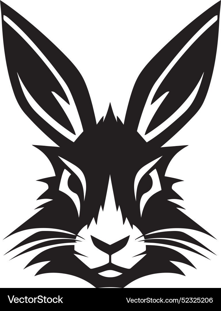 Dynamic noir black rabbit artelegant ebony Vector Image