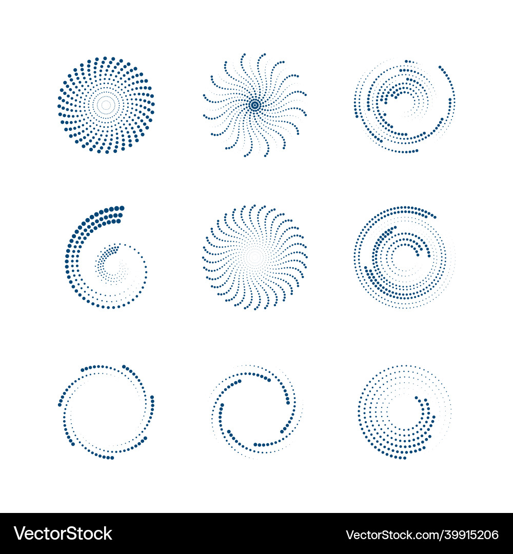 Halftone Circle Pattern vector image