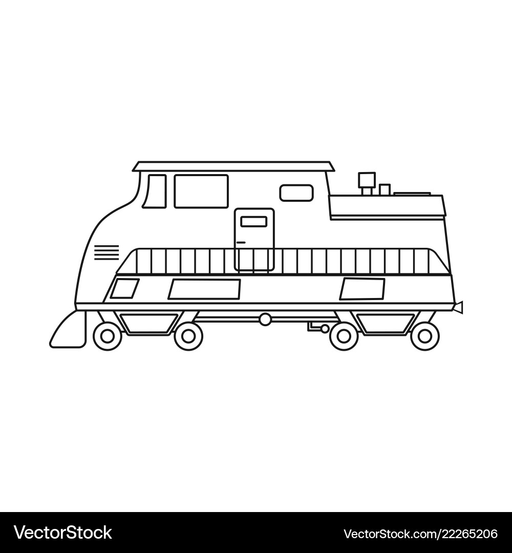 Isolated object of train and station icon set vector image