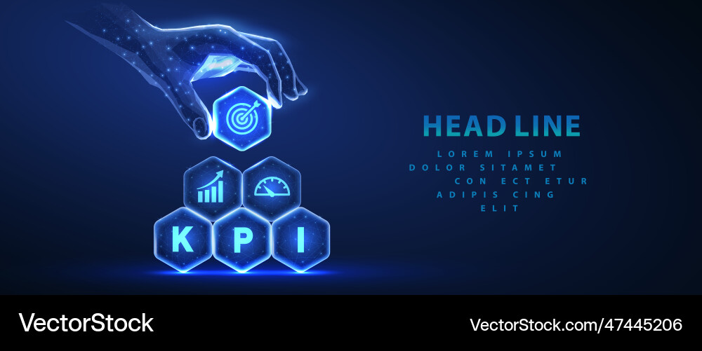 KPI Analytics Icons - Performance Management Vector Image
