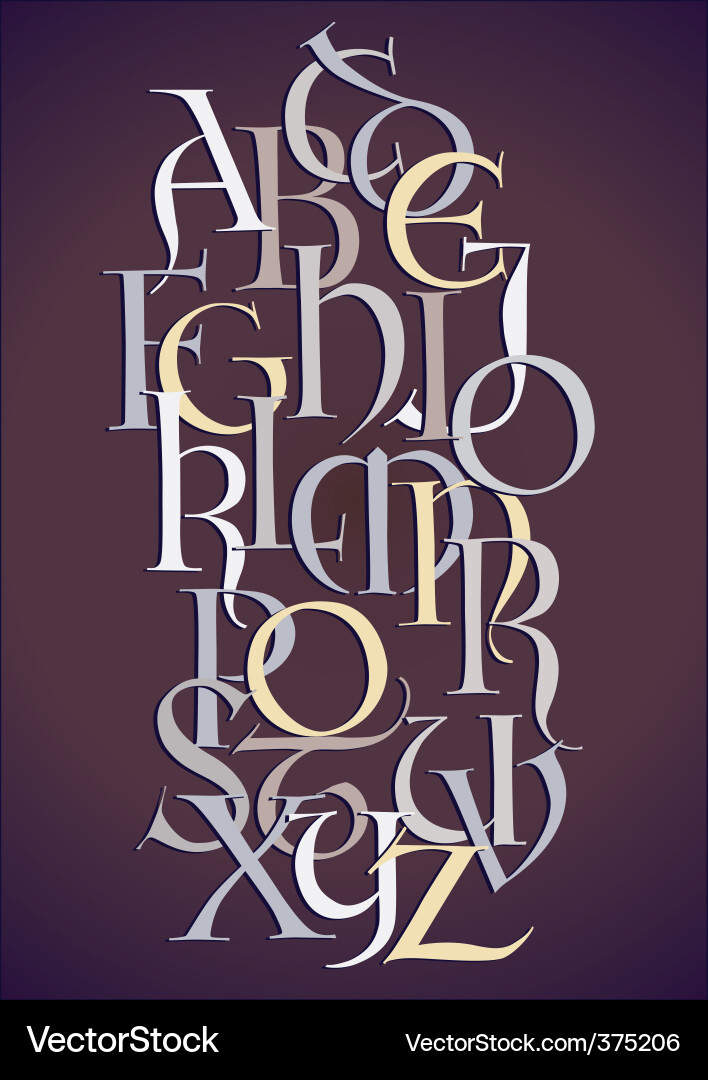 Lombard Script Composition Vector Image