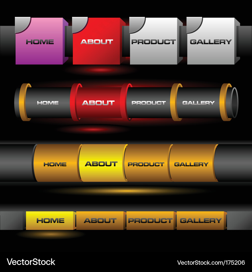 Modern Button Collection Vector Image