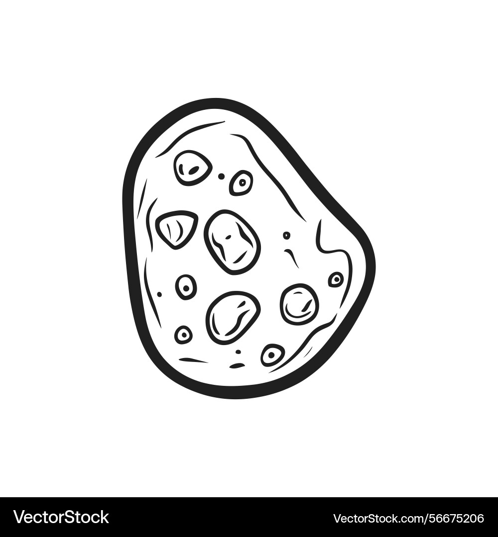 Sketch style irregular shaped object vector image