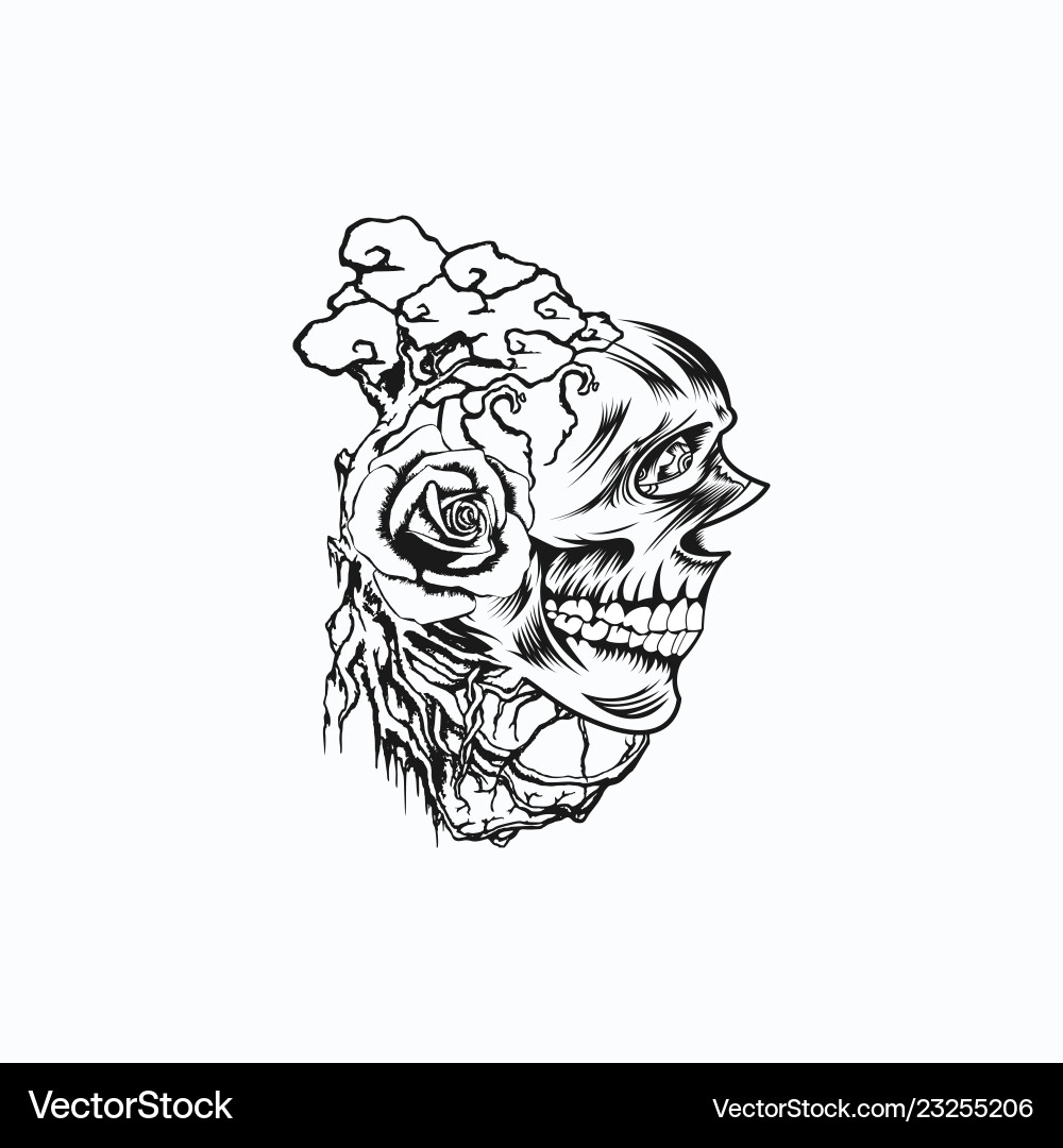 Skull t shirt design template Skull t shirt design template vector image