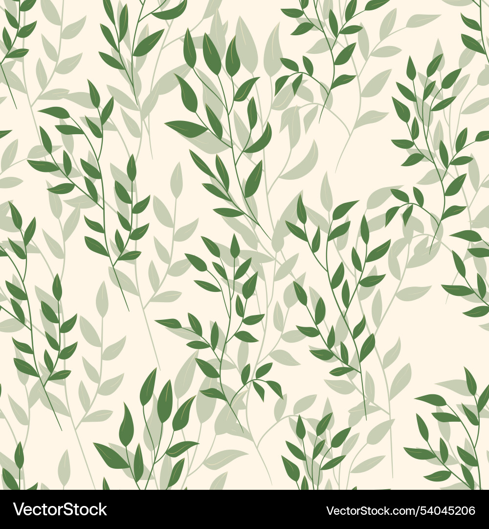 Spring seamless color pattern with sprigs Spring seamless color pattern with sprigs Vector Image