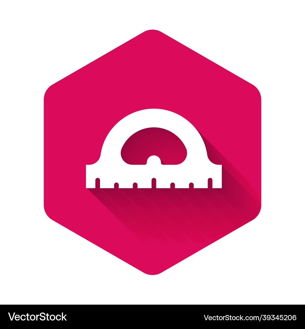 White protractor grid for measuring degrees icon White protractor grid for measuring degrees icon vector image