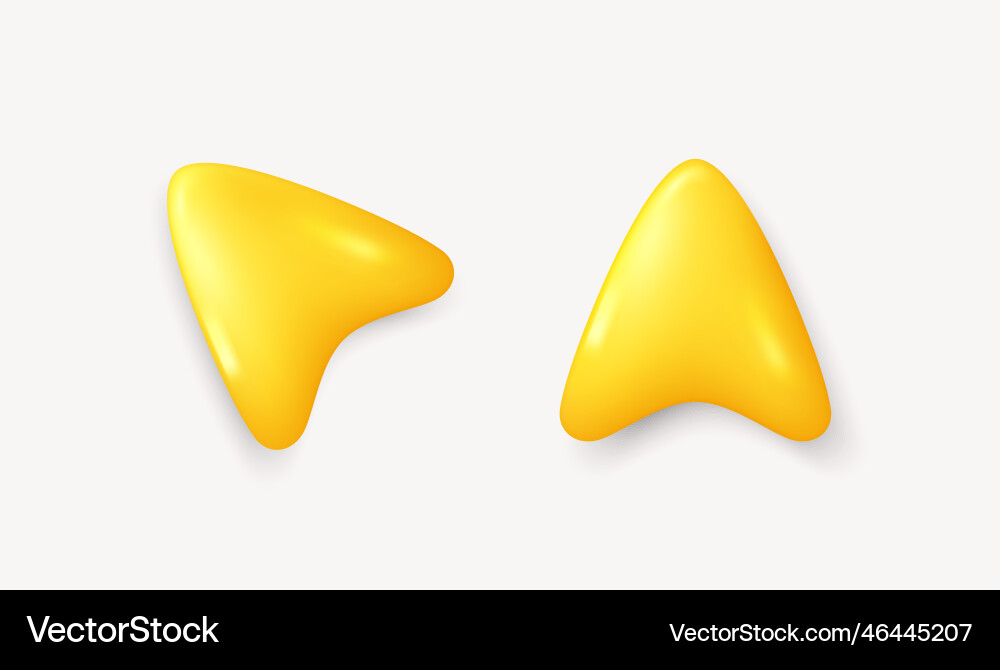 3d arrow pointer icon isolated on white background Vector Image