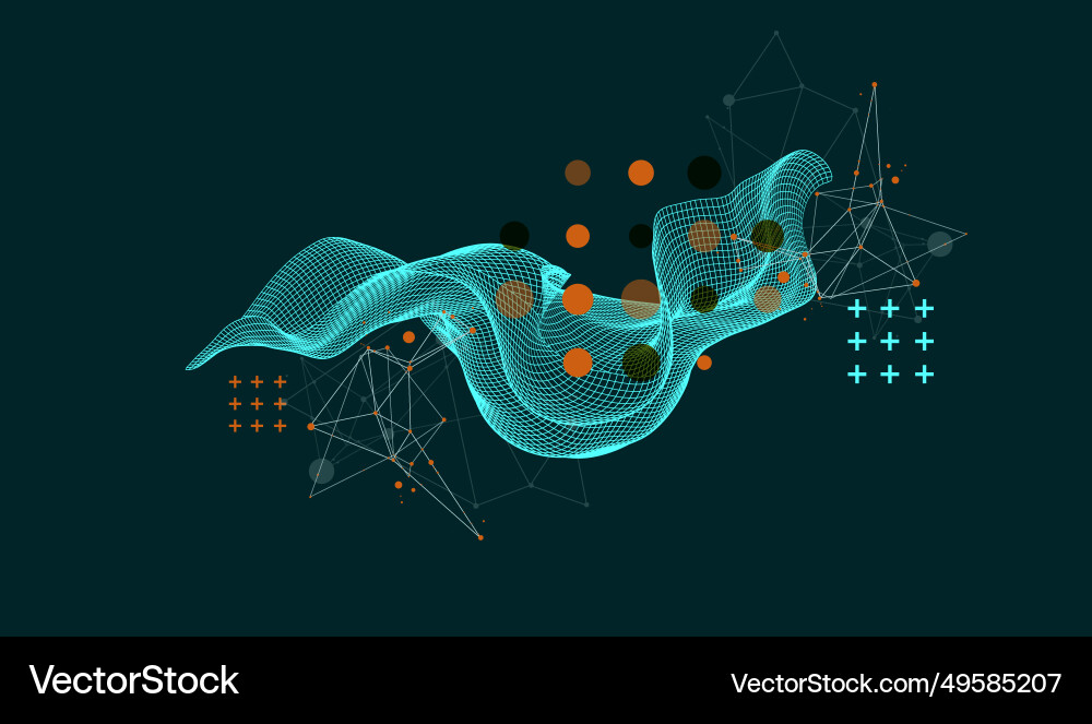 Abstract wave is made in a frame style template Abstract wave is made in a frame style template vector image