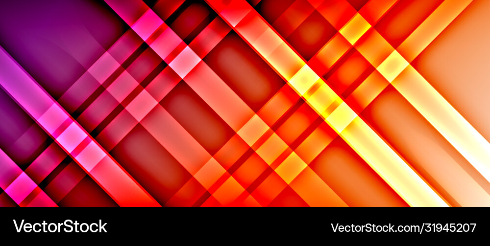 Bright gradient neon lines abstract background Vector Image
