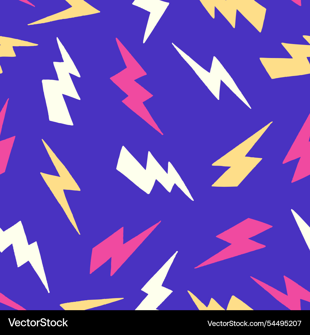 Bunch of lightning seamless pattern design Bunch of lightning seamless pattern design vector image