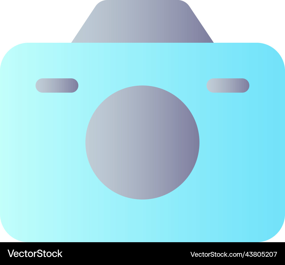 Camera flat gradient color ui icon vector image