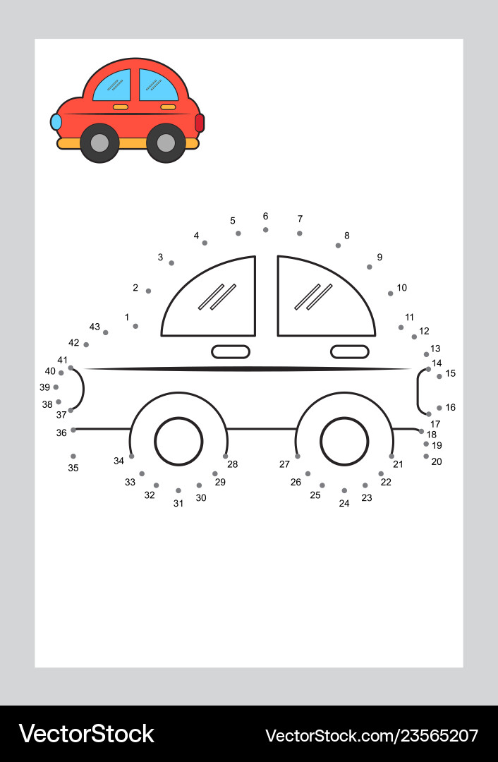 Connect the dots game and coloring pages learning Connect the dots game and coloring pages learning vector image