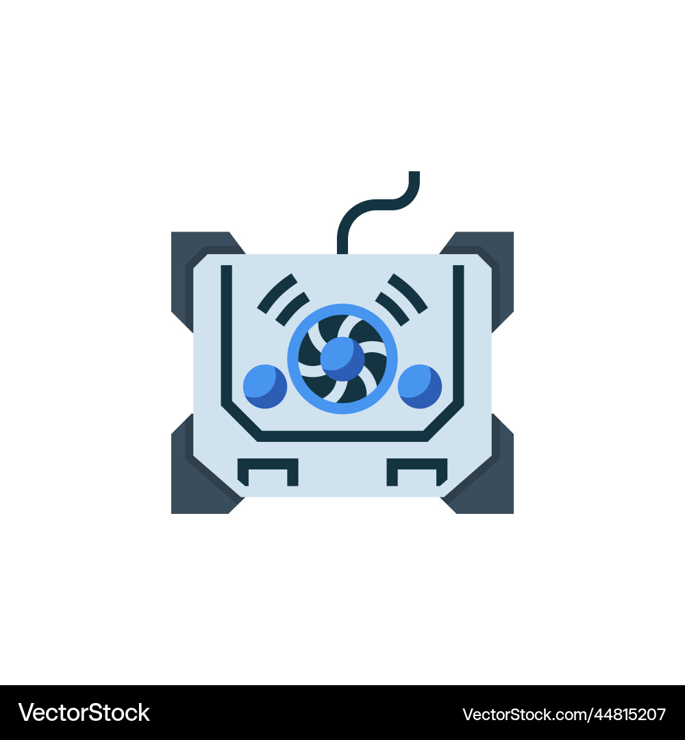 Cooling pad icon computer component flat Cooling pad icon computer component flat vector image