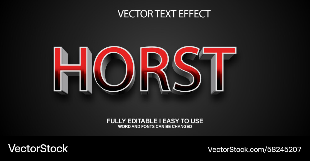 Editable Text Effect Vector Image