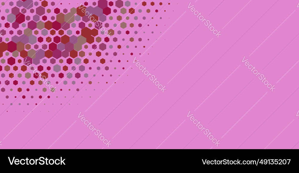 Geometric multi size hexagon with color vector image