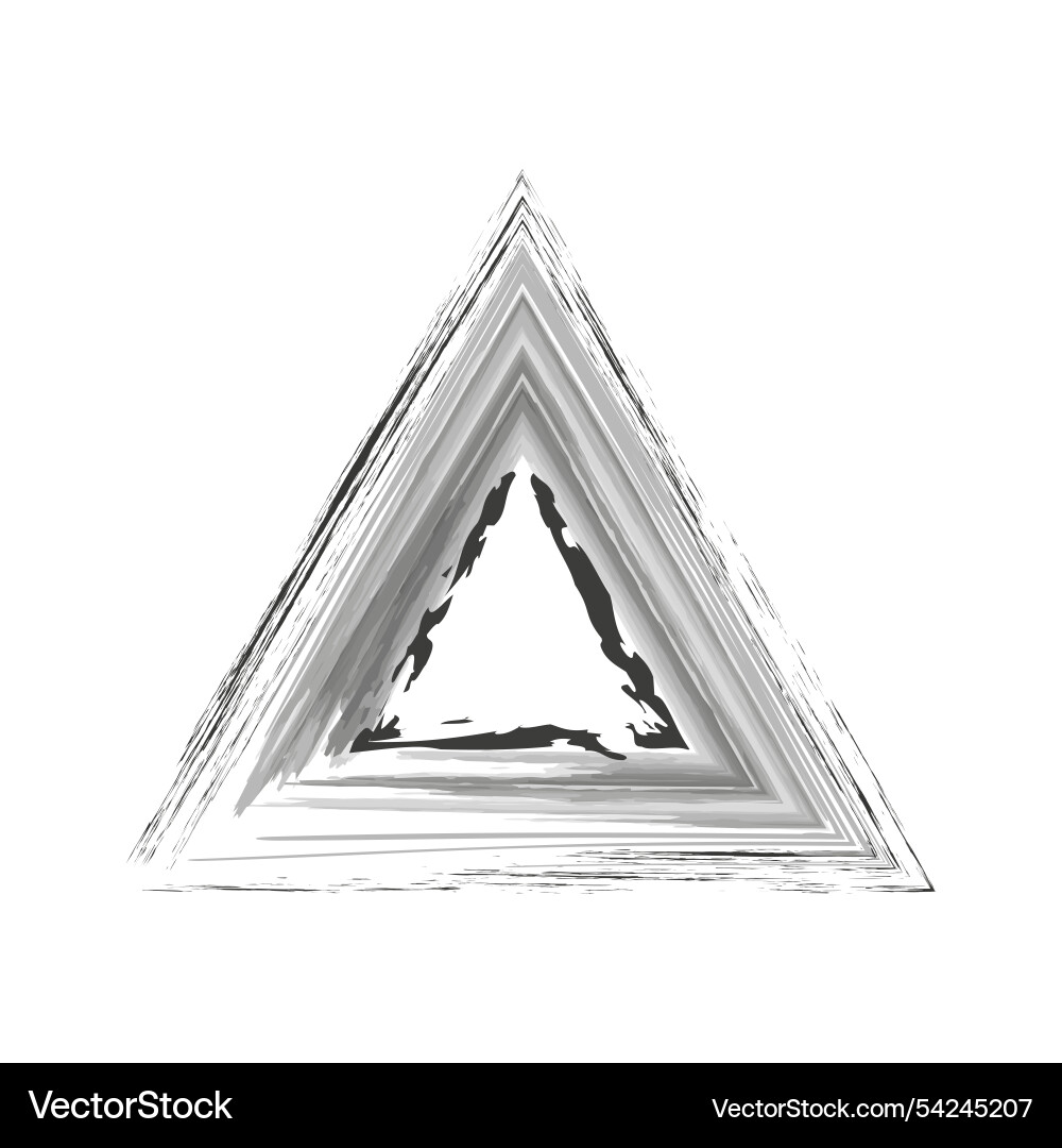 Gradient triangle abstract black background vector image