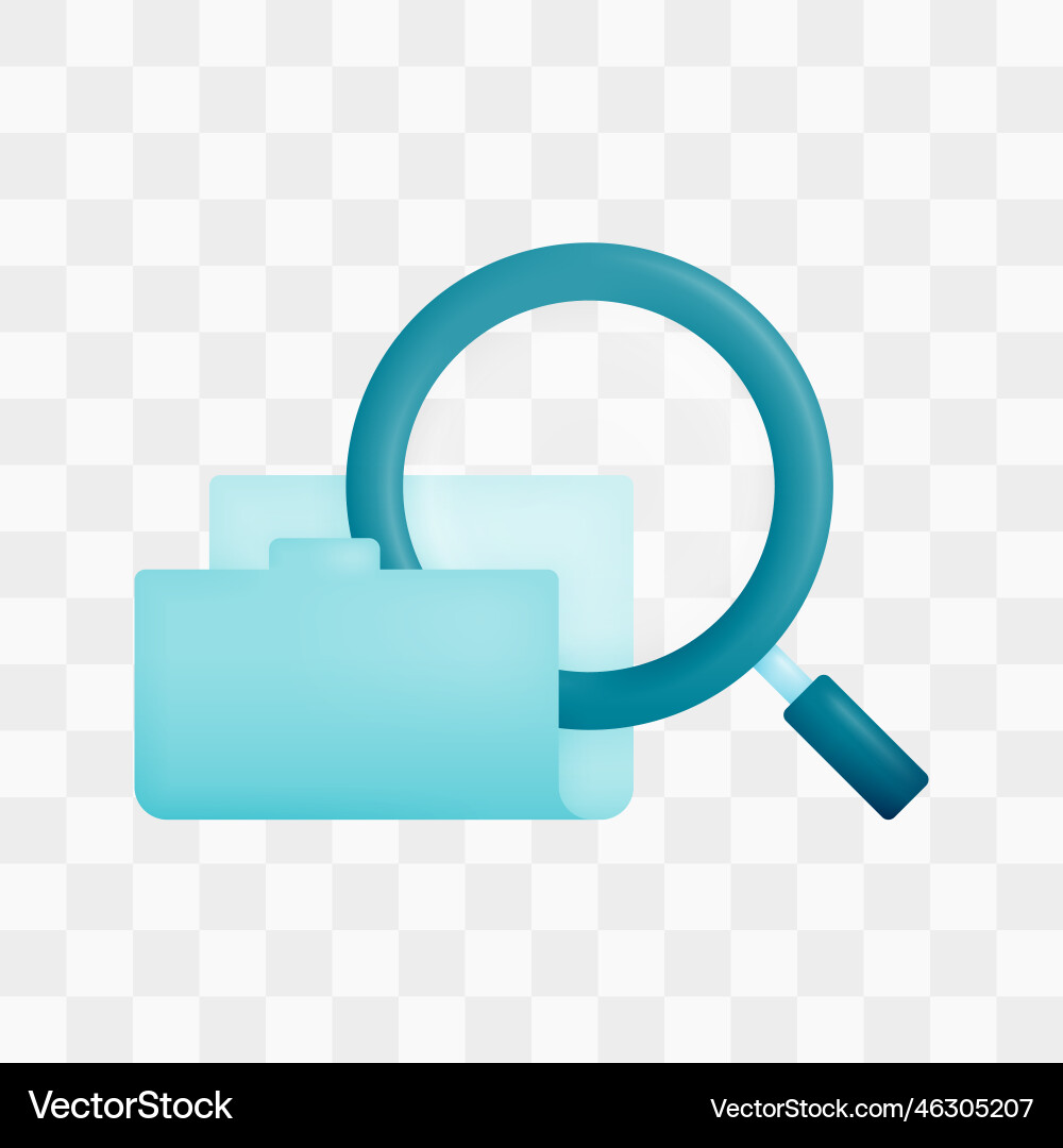 Icon with 3d render style of folder vector image