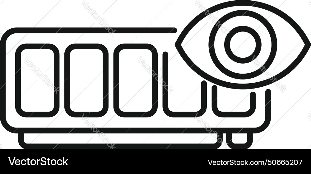 Memory module tech icon outline mobile Vector Image
